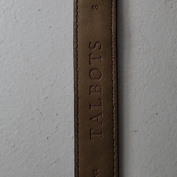 Talbots Brown Leather Woven Braided Belt with Gold Buckle - Small - Picture 3 of 5